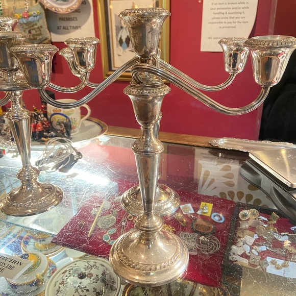 Sterling Silver Candelabra - Picture 2 of 4